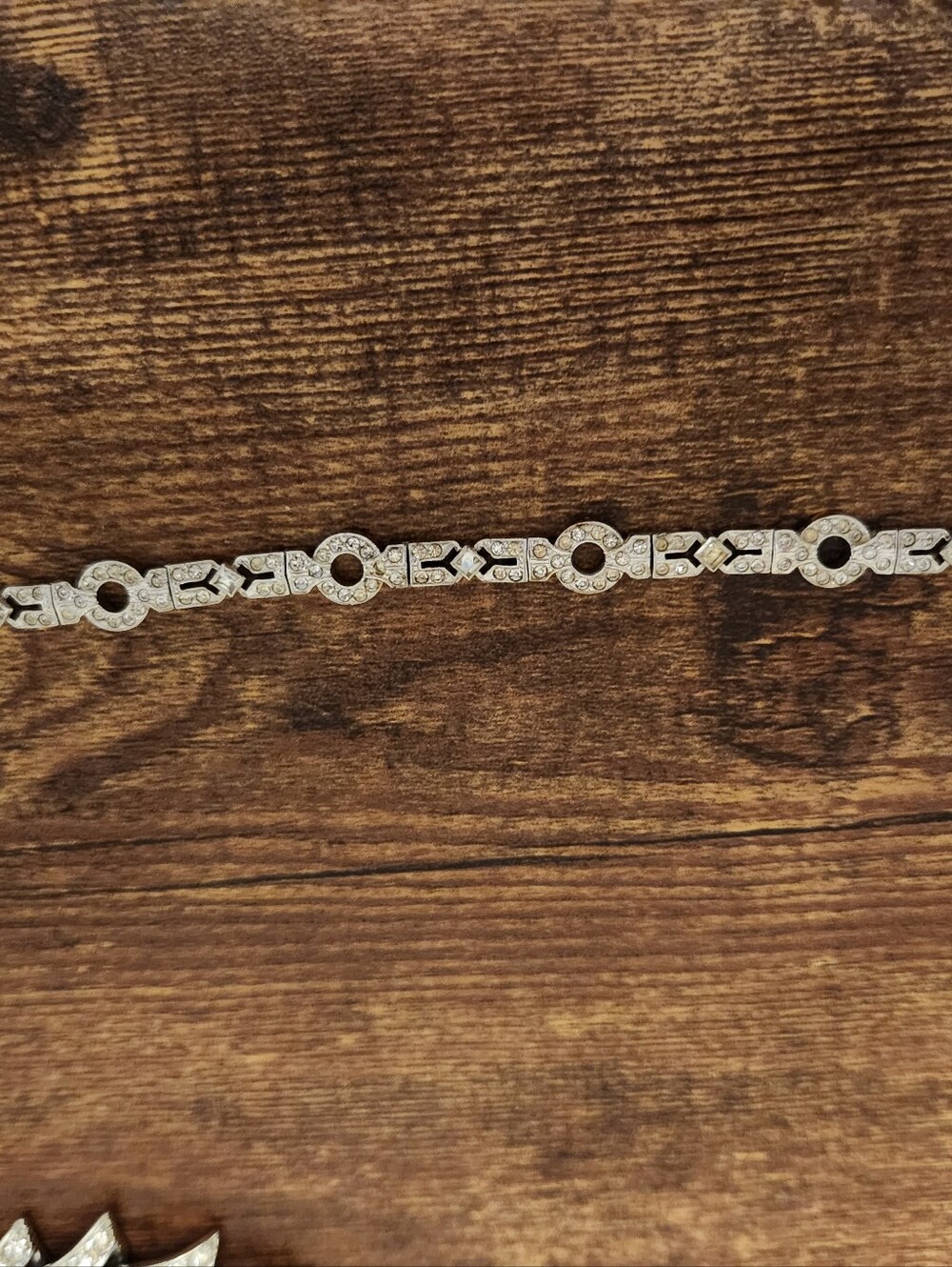 Vintage EB Engel Brothers Art Deco 7" Rhinestone Bracelet